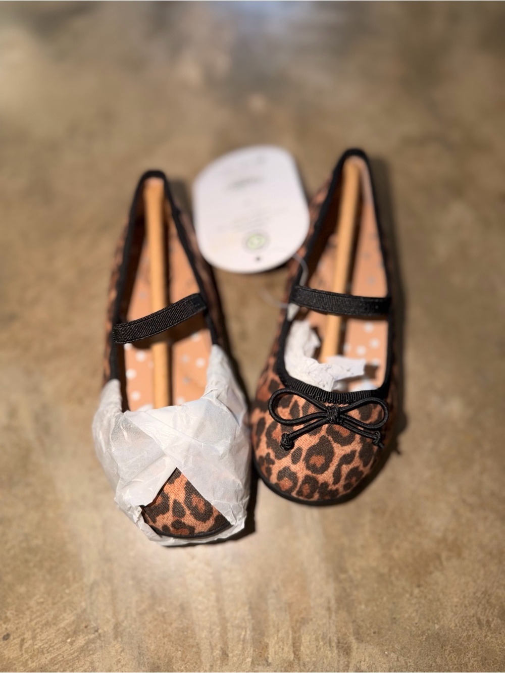 Wonder Nation Leopard Mary Jane Ballet Flats Girls Size 7 Toddler NWT School